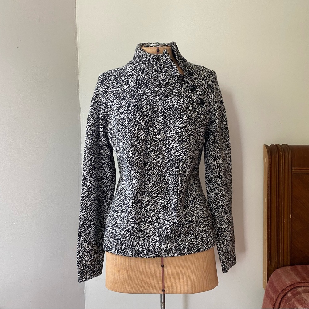Chaps Knit Cotton Cowl Neck Sweater